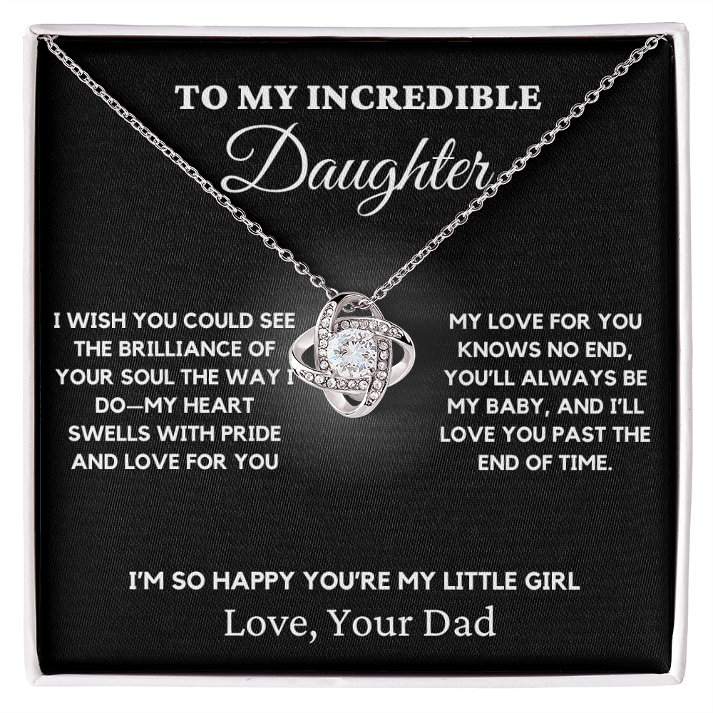 To My Incredible Daughter - Love Knot Necklace 2