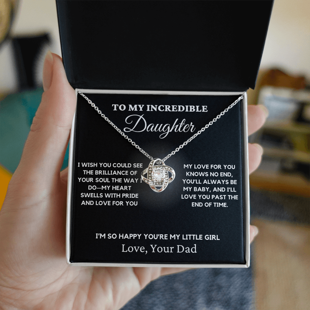 To My Incredible Daughter - Love Knot Necklace 2