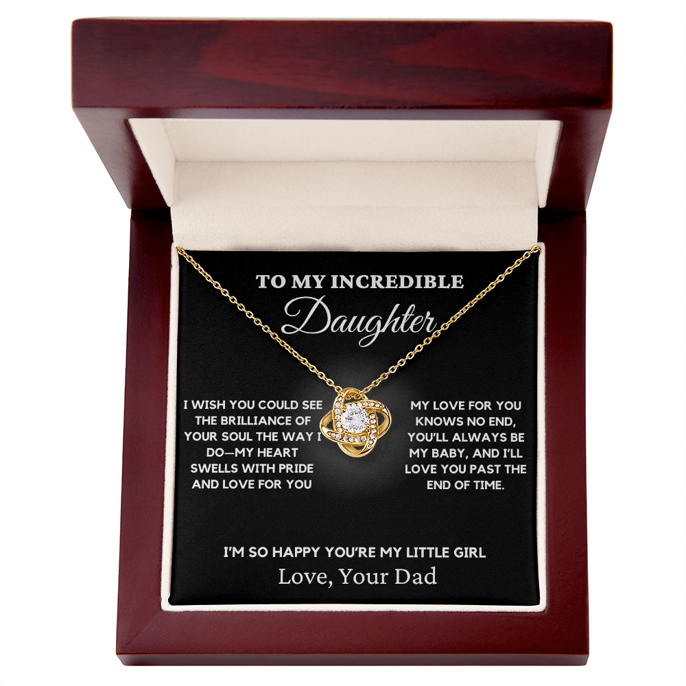 To My Incredible Daughter - Love Knot Necklace 2