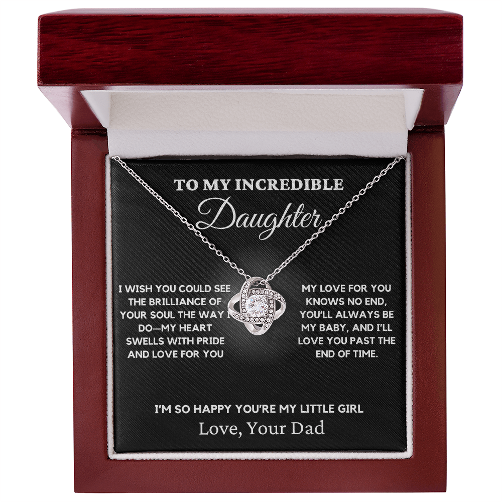 To My Incredible Daughter - Love Knot Necklace 2